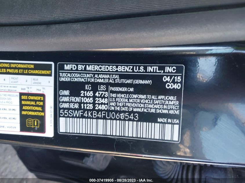 2015 MERCEDES-BENZ C-CLASS C 300 - 55SWF4KB4FU066543