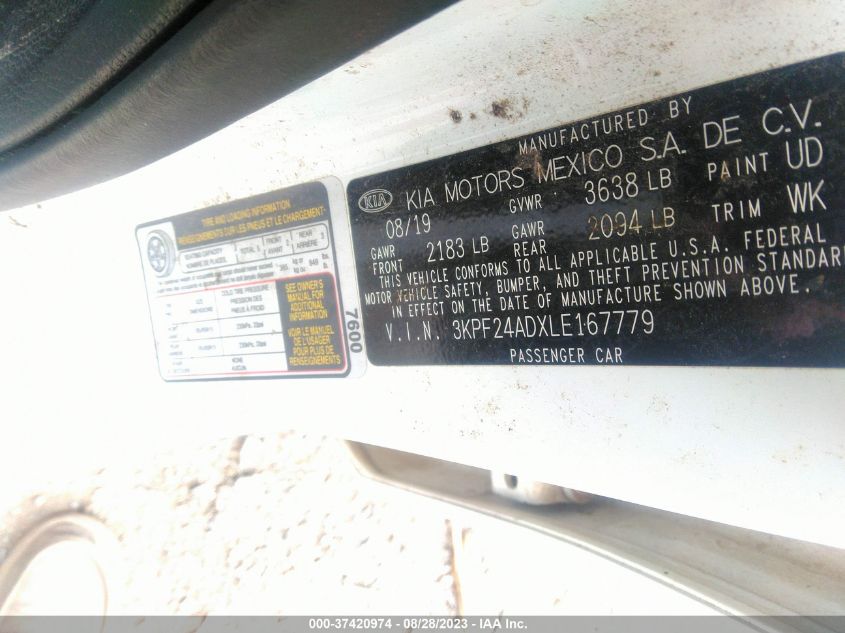 2020 KIA FORTE FE/LXS - 3KPF24ADXLE167779