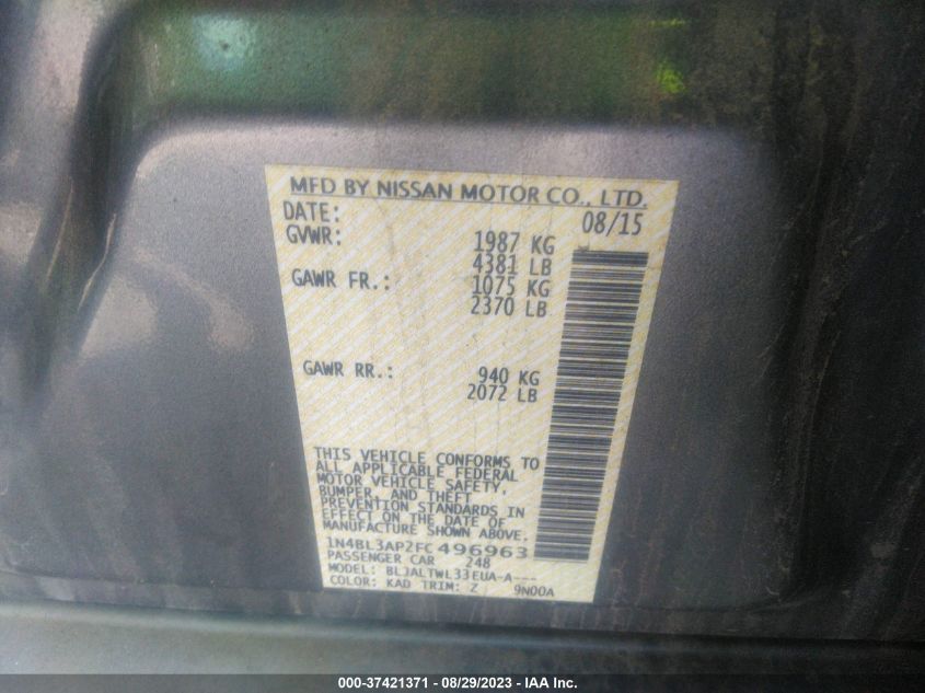 2015 NISSAN ALTIMA 3.5 - 1N4BL3AP2FC496963