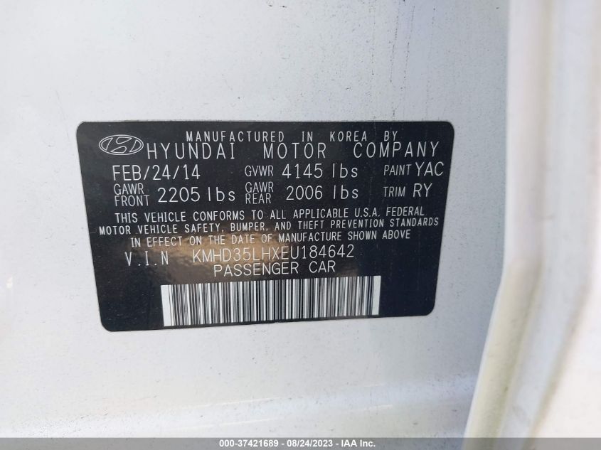 2014 HYUNDAI ELANTRA GT - KMHD35LHXEU184642