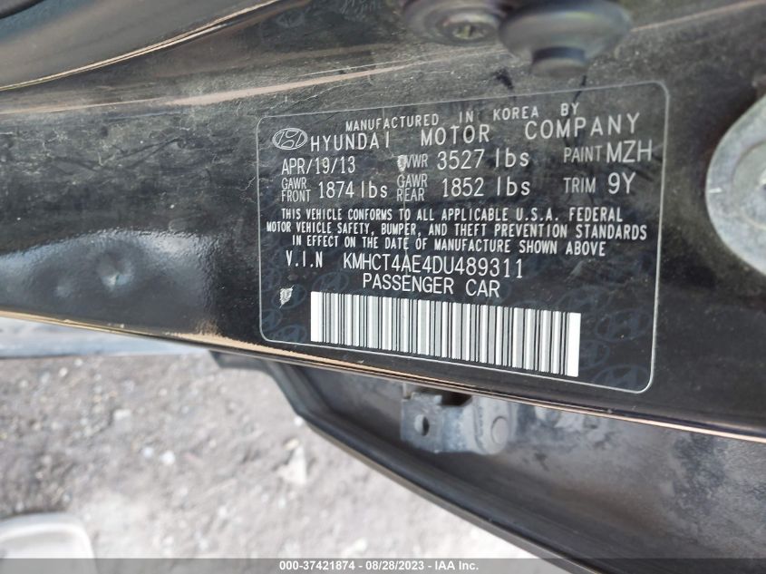 2013 HYUNDAI ACCENT GLS - KMHCT4AE4DU489311
