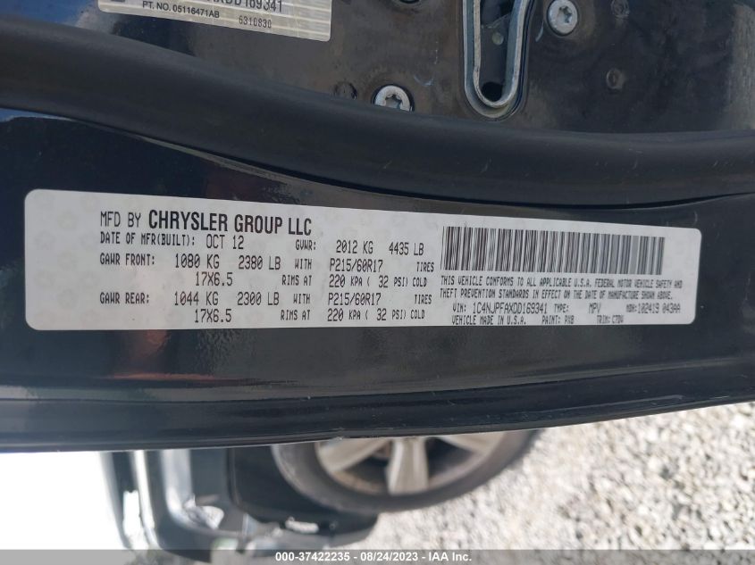 2013 JEEP PATRIOT LATITUDE - 1C4NJPFAXDD169341