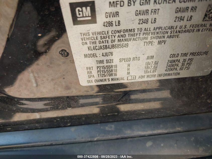 2018 BUICK ENCORE PREFERRED - KL4CJASB4JB685649