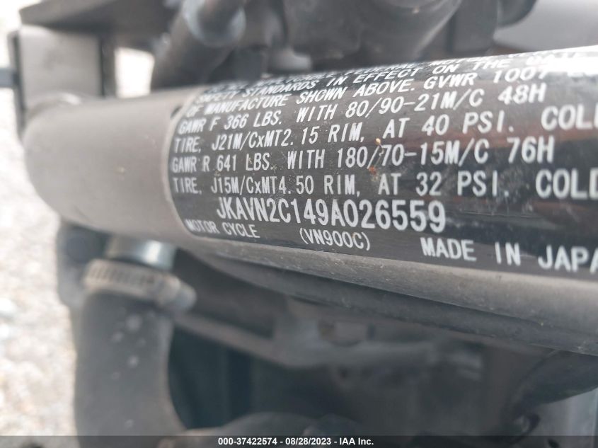 2009 KAWASAKI VN900 C - JKAVN2C149A026559