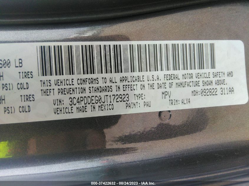 2018 DODGE JOURNEY GT - 3C4PDDEG0JT172923
