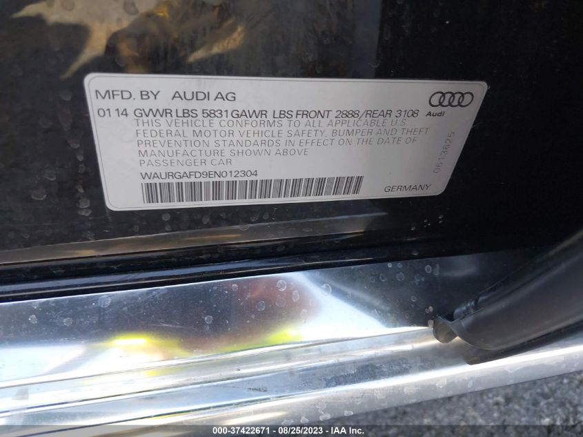 2014 AUDI A8 L 3.0T - WAURGAFD9EN012304