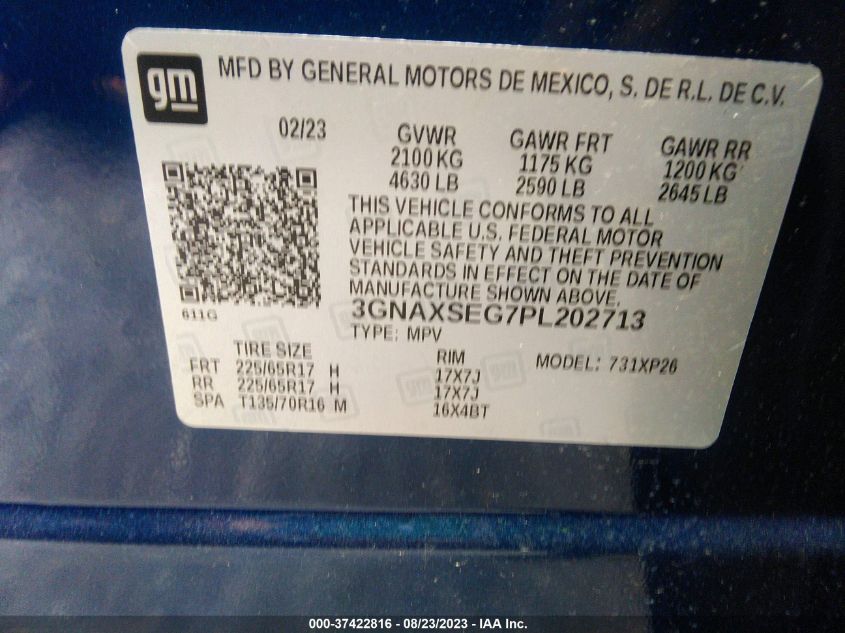 2023 CHEVROLET EQUINOX LS - 3GNAXSEG7PL202713