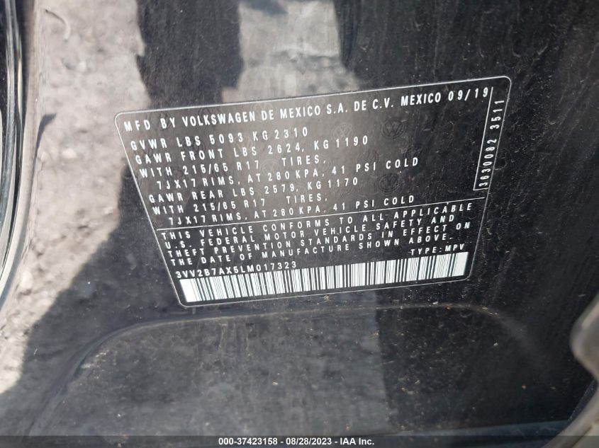 2020 VOLKSWAGEN TIGUAN SE/SEL - 3VV2B7AX5LM017323