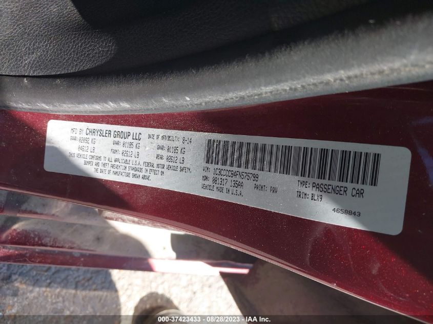 2015 CHRYSLER 200 C - 1C3CCCCB4FN575799