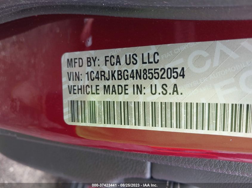 2022 JEEP GRAND CHEROKEE L LIMITED - 1C4RJKBG4N8552054