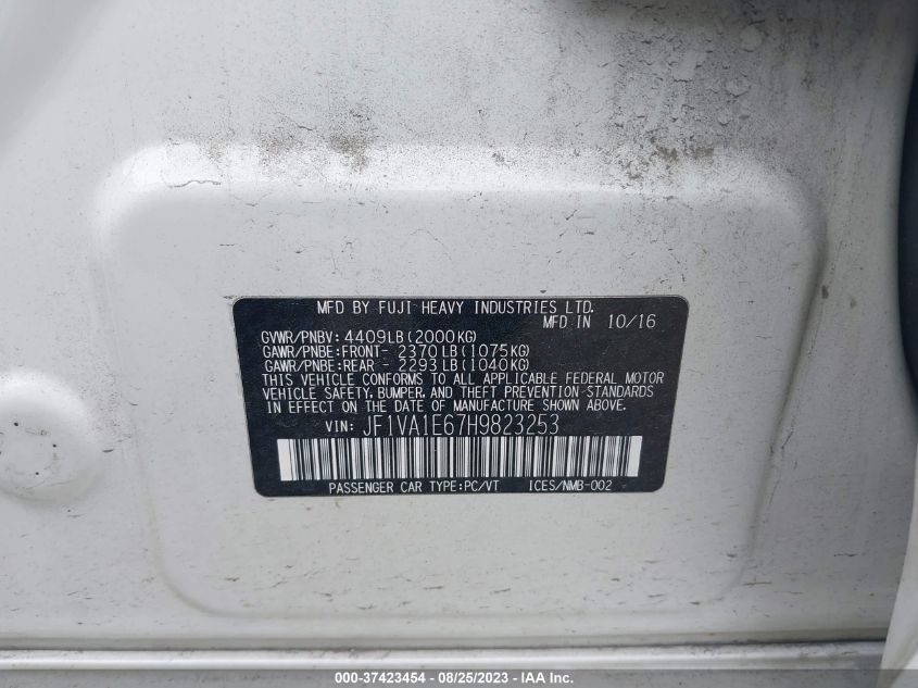 2017 SUBARU WRX PREMIUM - JF1VA1E67H9823253