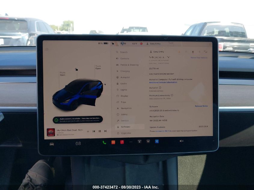 2022 TESLA MODEL Y LONG RANGE - 7SAYGDEE2NF440887