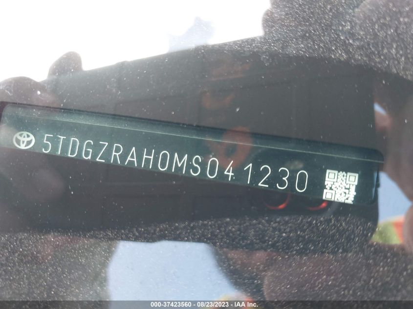 2021 TOYOTA HIGHLANDER XLE - 5TDGZRAH0MS041230