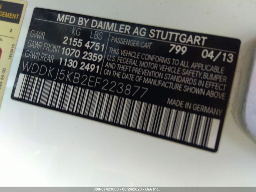 2014 MERCEDES-BENZ E-CLASS E 350 - WDDKJ5KB2EF223877