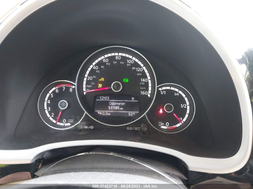 2014 VOLKSWAGEN BEETLE CONVERTIBLE 2.5L 3VW5P7AT0EM807803