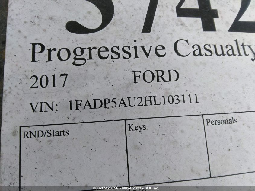 2017 FORD C-MAX HYBRID SE - 1FADP5AU2HL103111