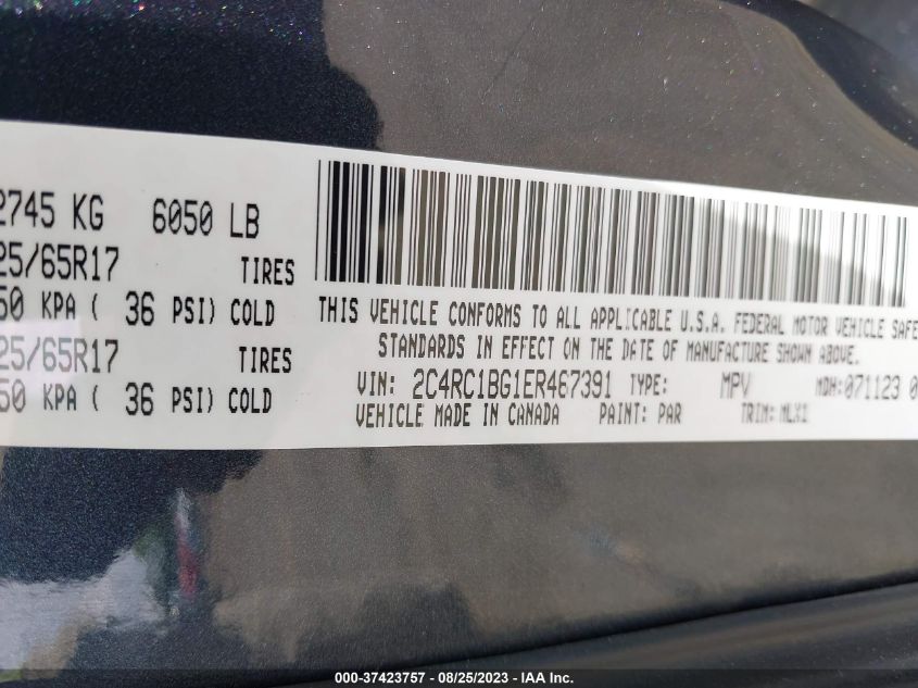 2014 CHRYSLER TOWN & COUNTRY TOURING - 2C4RC1BG1ER467391