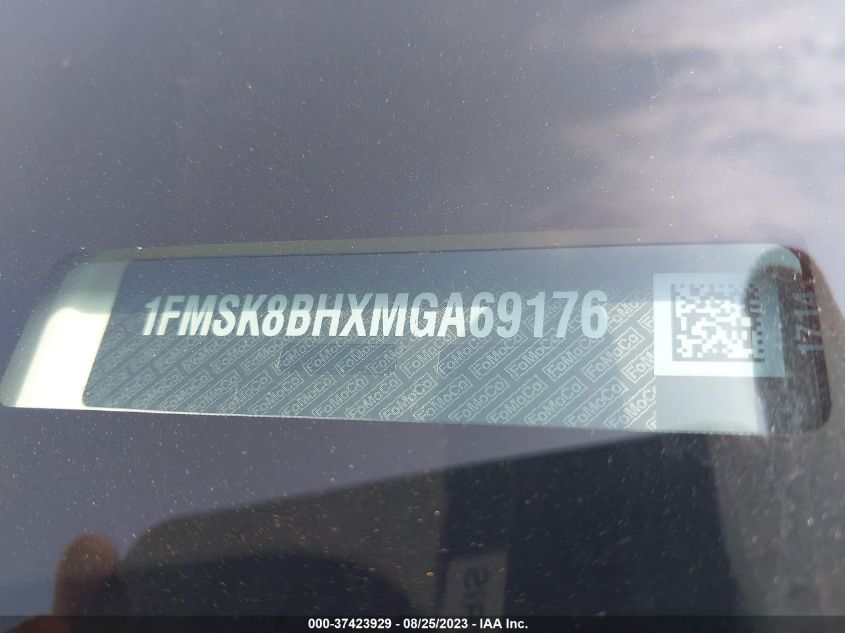 2021 FORD EXPLORER BASE - 1FMSK8BHXMGA69176