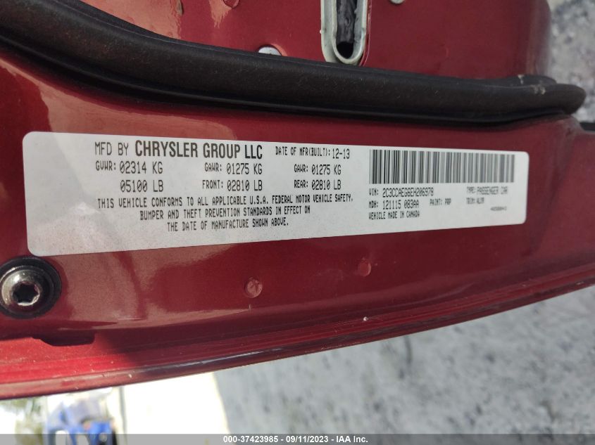2014 CHRYSLER 300C 2C3CCAEG6EH206978