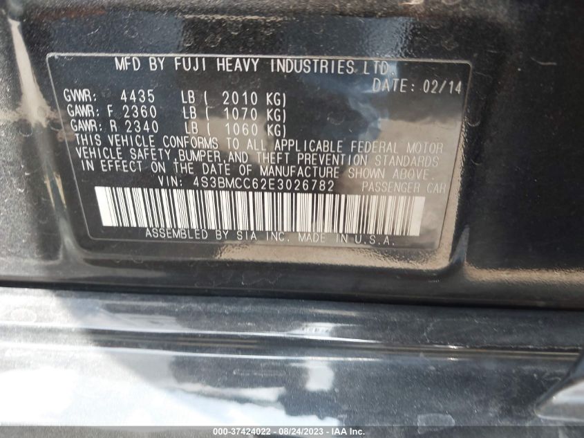 2014 SUBARU LEGACY 2.5I PREMIUM - 4S3BMCC62E3026782