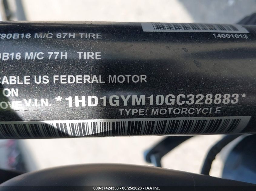2016 HARLEY-DAVIDSON FXDF DYNA FAT BOB 1HD1GYM10GC328883