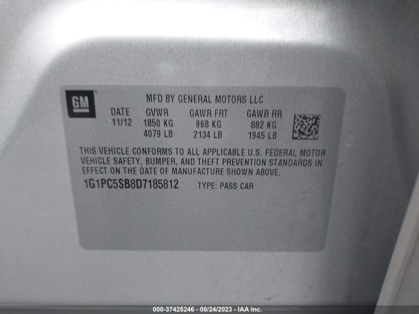 2013 CHEVROLET CRUZE 1LT - 1G1PC5SB8D7185812