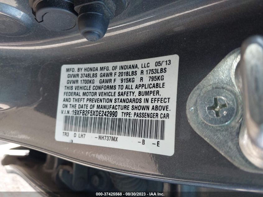 2013 HONDA CIVIC SDN LX - 19XFB2F5XDE242990