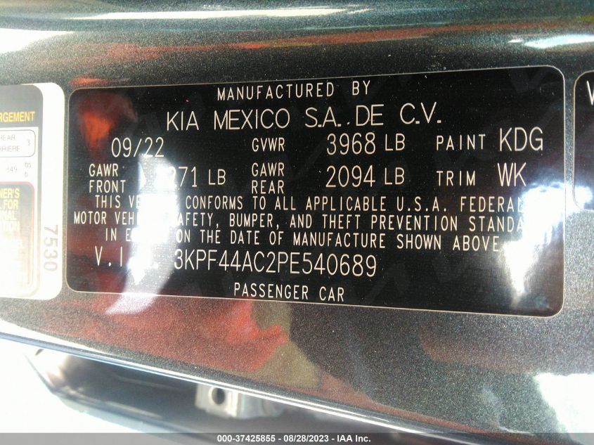 2023 KIA FORTE GT - 3KPF44AC2PE540689