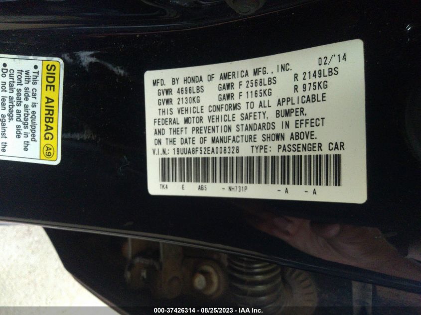 2014 ACURA TL TECH - 19UUA8F52EA008328