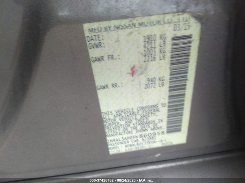 2015 NISSAN ALTIMA 2.5 SL - 1N4AL3AP0FN860958