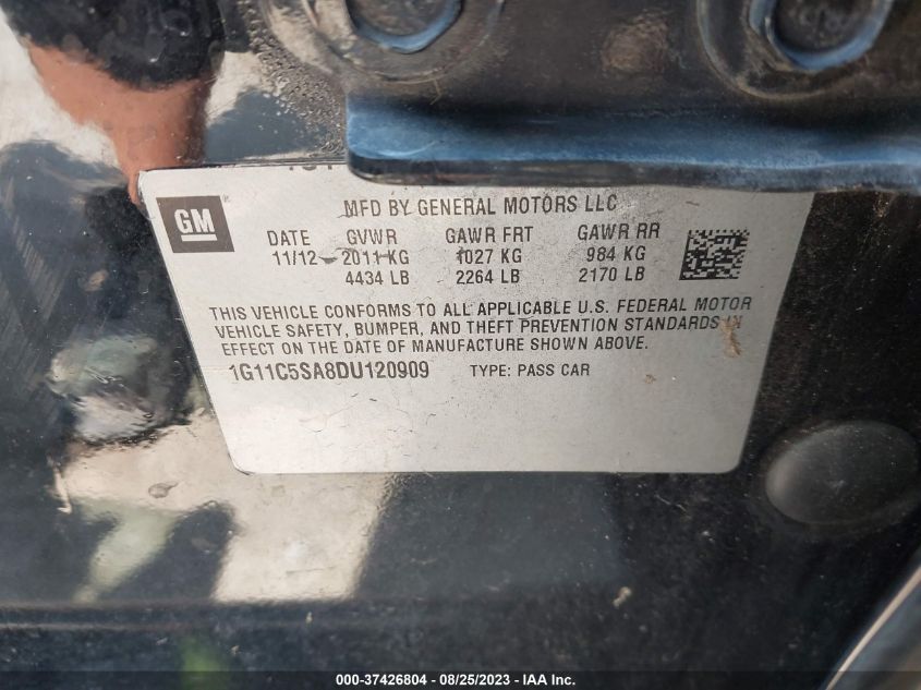 2013 CHEVROLET MALIBU 1LT - 1G11C5SA8DU120909
