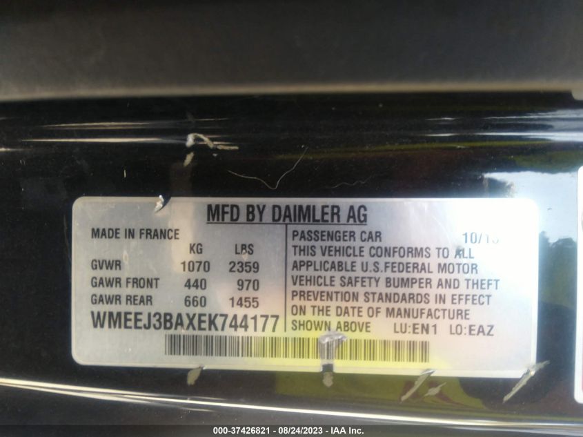 2014 SMART FORTWO PURE/PASSION WMEEJ3BAXEK744177