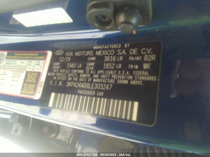 2020 KIA RIO S - 3KPA24AD9LE303247
