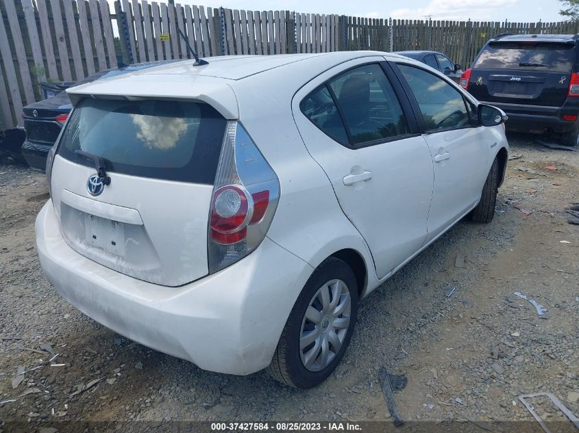 2014 TOYOTA PRIUS C ONE/THREE/TWO/FOUR - JTDKDTB31E1567762