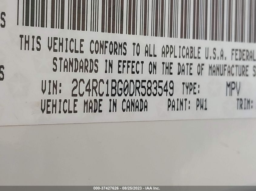2013 CHRYSLER TOWN & COUNTRY TOURING - 2C4RC1BG0DR583549