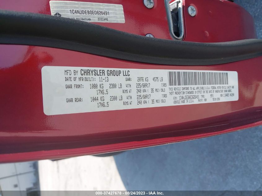 2014 JEEP COMPASS LATITUDE - 1C4NJDEB0ED626491