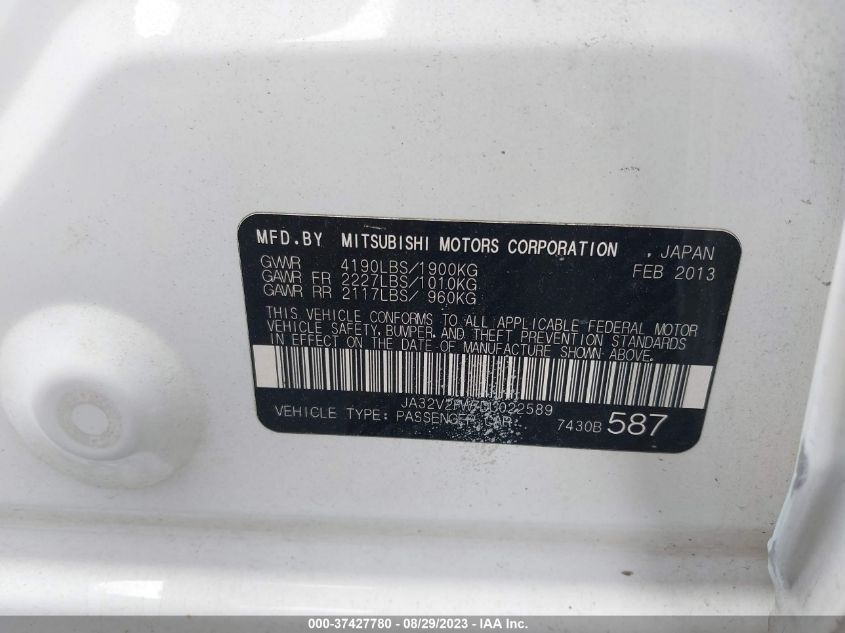 2013 MITSUBISHI LANCER SE - JA32V2FW7DU022589