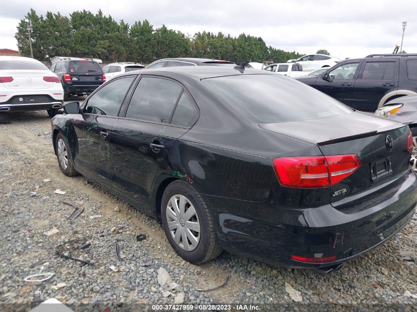 2015 VOLKSWAGEN JETTA SEDAN 2.0L S W/TECHNOLOGY - 3VW2K7AJ2FM296421