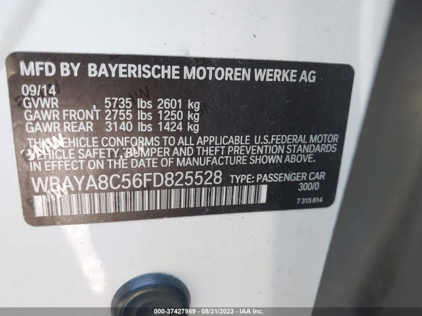 2015 BMW 7 SERIES 750I/ALPINA B7 - WBAYA8C56FD825528