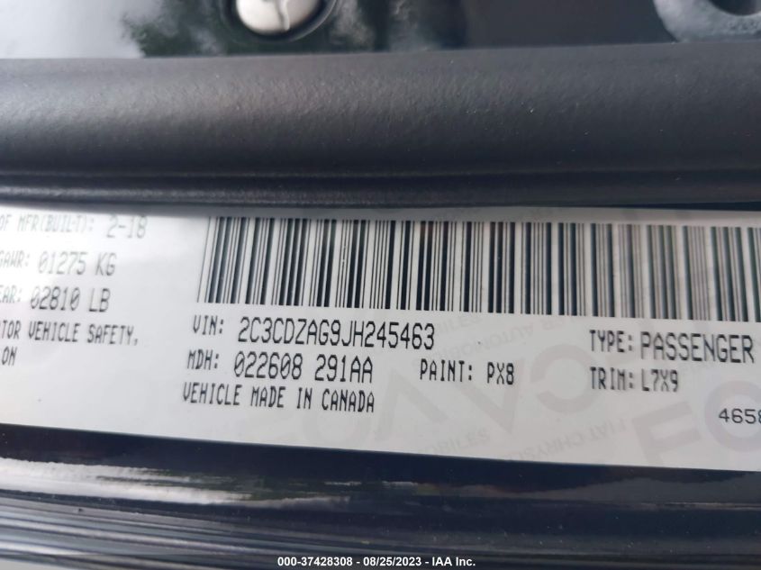 2018 DODGE CHALLENGER SXT - 2C3CDZAG9JH245463