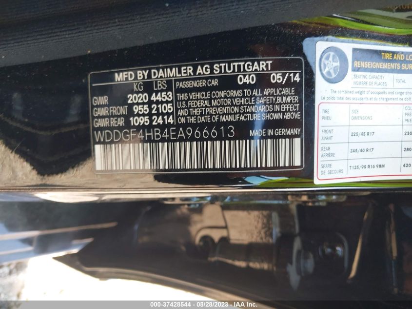 2014 MERCEDES-BENZ C-CLASS C 250 - WDDGF4HB4EA966613