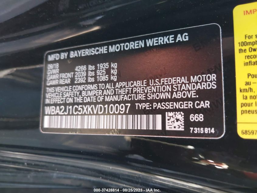 2019 BMW 2 SERIES 230I - WBA2J1C5XKVD10097