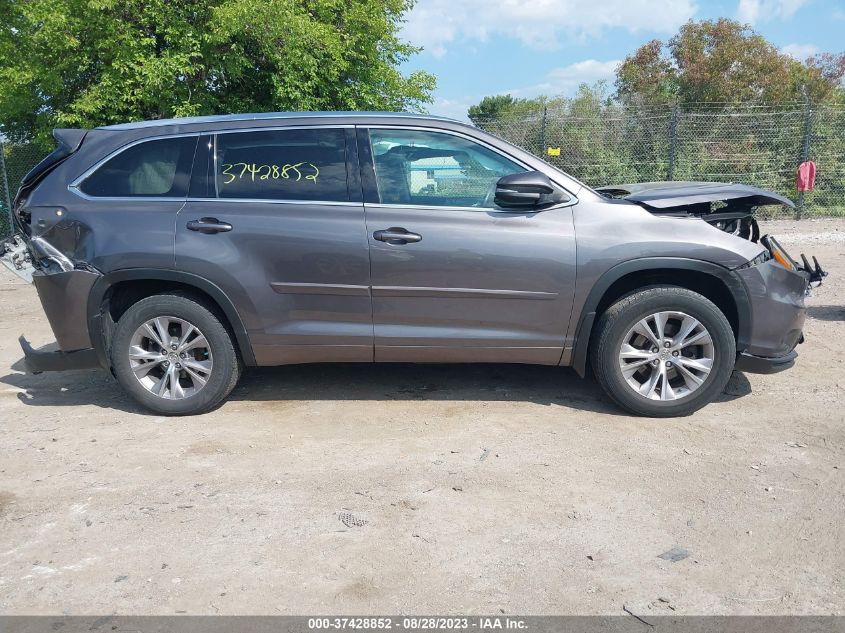 2015 TOYOTA HIGHLANDER XLE - 5TDJKRFH0FS189643