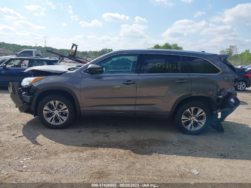 2015 TOYOTA HIGHLANDER XLE - 5TDJKRFH0FS189643