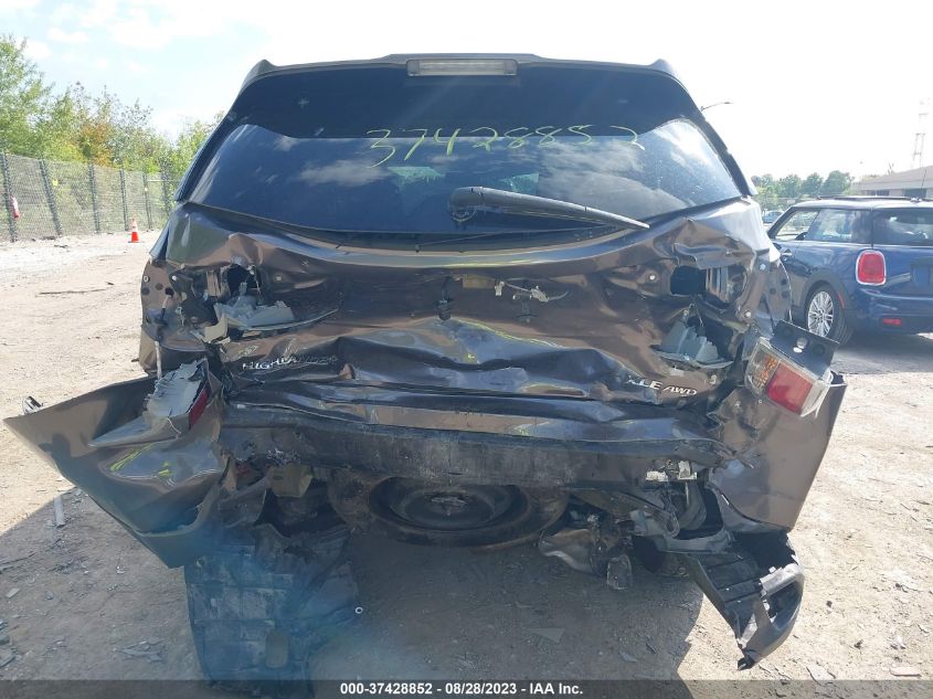 2015 TOYOTA HIGHLANDER XLE - 5TDJKRFH0FS189643