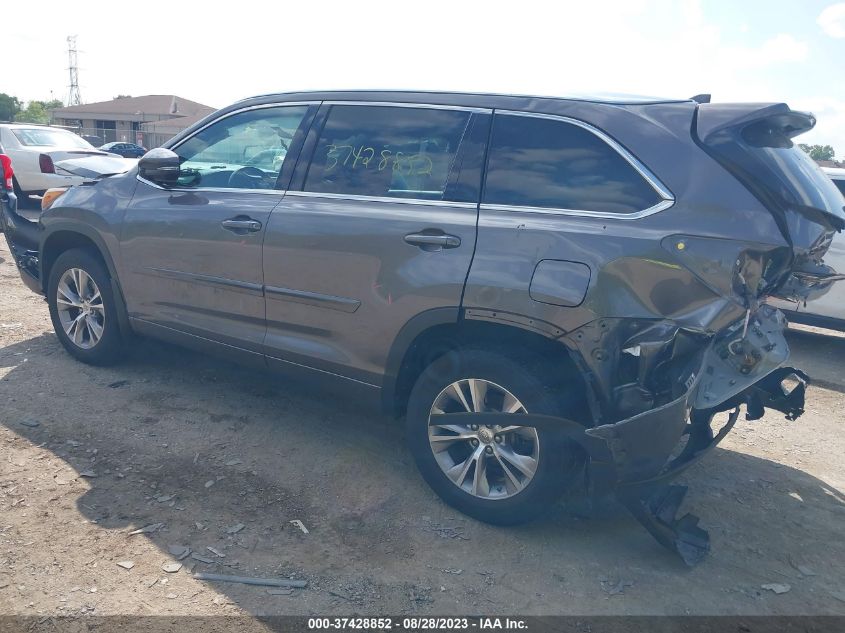 2015 TOYOTA HIGHLANDER XLE - 5TDJKRFH0FS189643