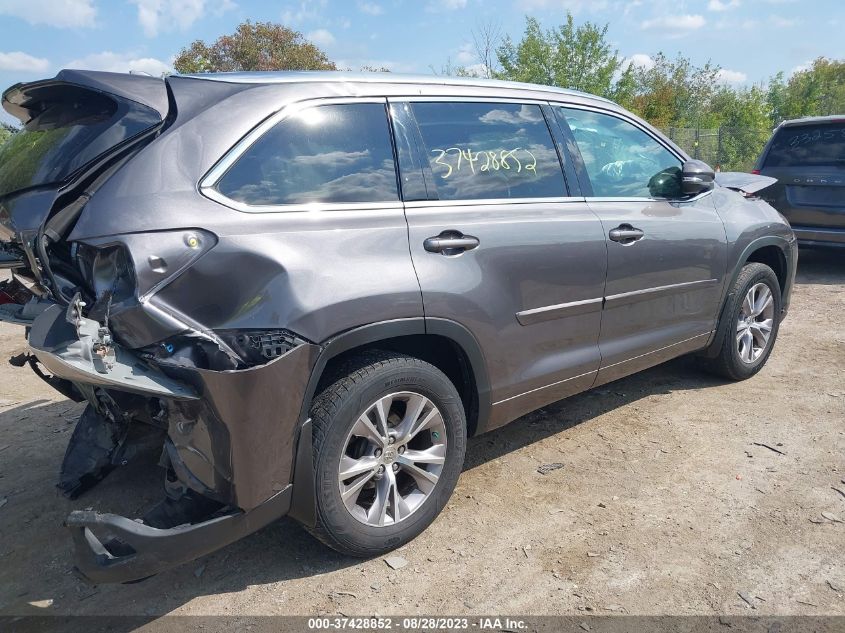 2015 TOYOTA HIGHLANDER XLE - 5TDJKRFH0FS189643