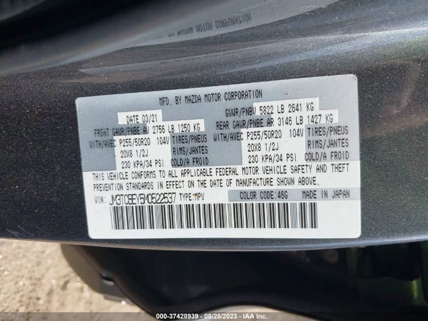 2021 MAZDA CX-9 SIGNATURE - JM3TCBEY5M0522537