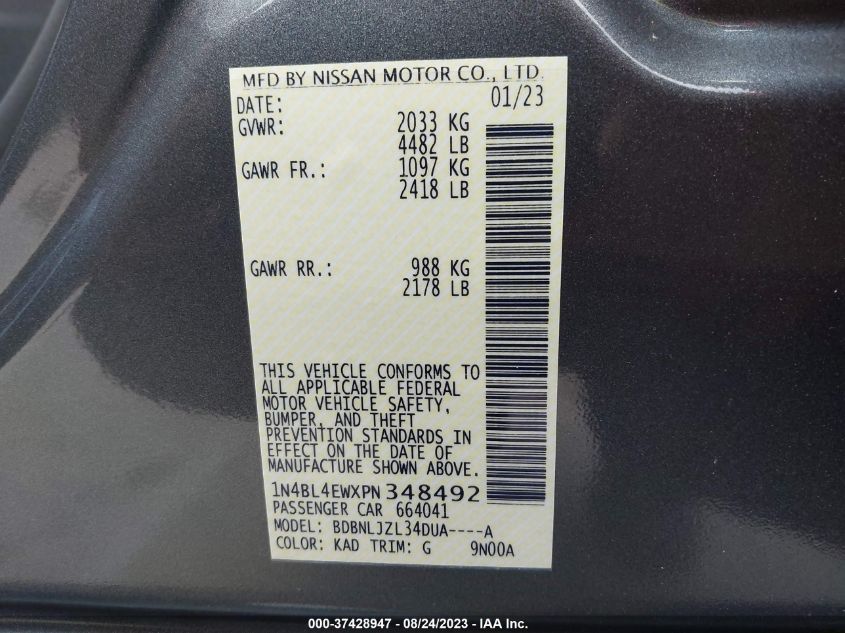2023 NISSAN ALTIMA 2.5 SL - 1N4BL4EWXPN348492
