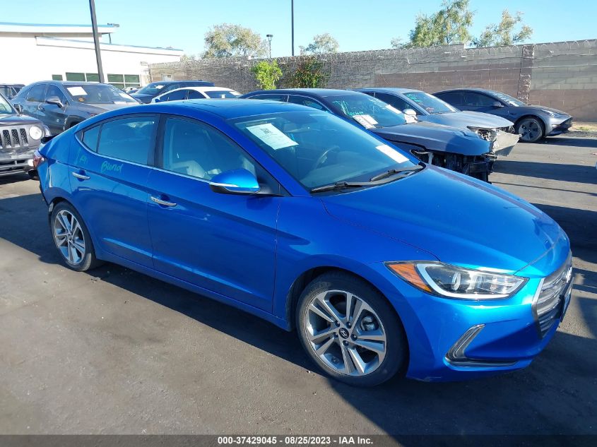 2017 HYUNDAI ELANTRA LIMITED - KMHD84LF3HU161217